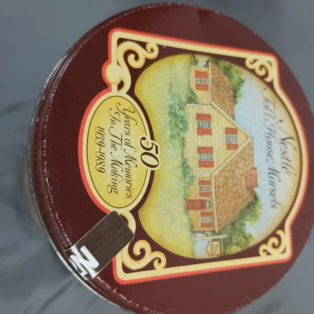 Nestle Cookie Tin Brown Good 50th Anniversary Vintage 1989 Collectible